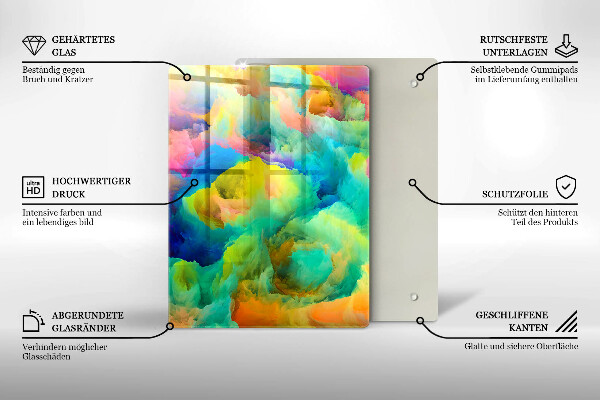 Protection pour plaque de cuisson Feuilles décoratives avec de l'or