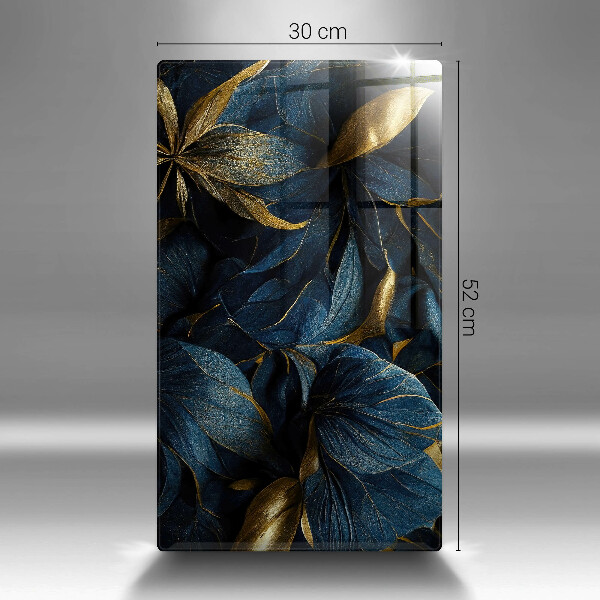 Protection pour plaque de cuisson Feuilles décoratives avec de l'or