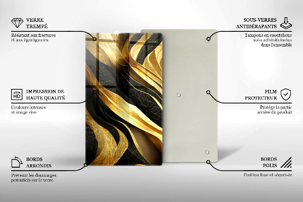 Protection pour plaque de cuisson Abstraction élégante