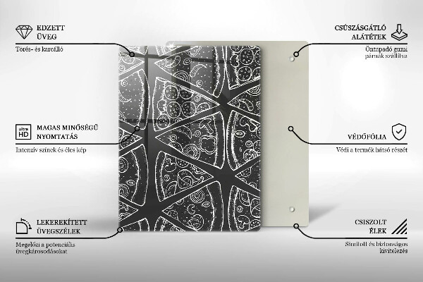 Protection pour plaque de cuisson Abstraction élégante