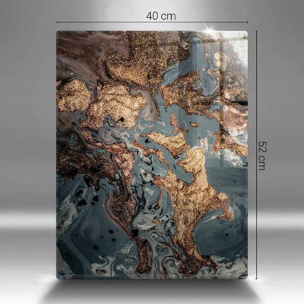 Protection pour plaque de cuisson Rocher décoratif avec de l'or