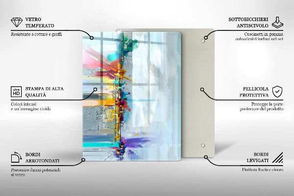 Protection pour plaque de cuisson Rocher décoratif avec de l'or