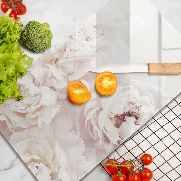 Protection pour plaque de cuisson Pivoines pastel