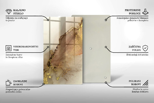 Protection pour plaque de cuisson Abstraction de l'or
