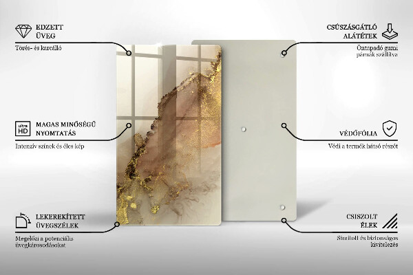 Protection pour plaque de cuisson Abstraction de l'or