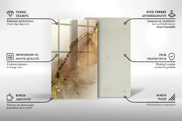 Protection pour plaque de cuisson Abstraction de l'or