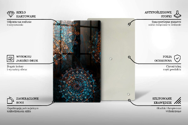 Protection pour plaque de cuisson Roues vintage bohème