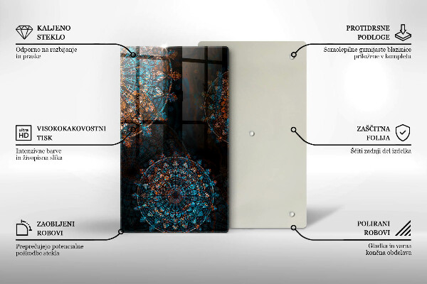 Protection pour plaque de cuisson Roues vintage bohème