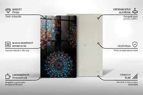 Protection pour plaque de cuisson Roues vintage bohème