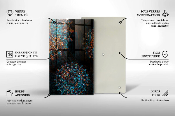 Protection pour plaque de cuisson Roues vintage bohème