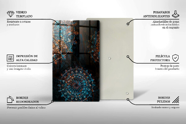 Protection pour plaque de cuisson Roues vintage bohème