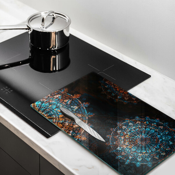 Protection pour plaque de cuisson Roues vintage bohème