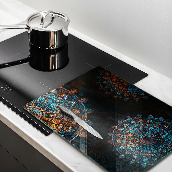 Protection pour plaque de cuisson Roues vintage bohème