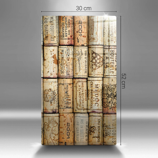 Planche à découper verre Bouchons de vin anciens