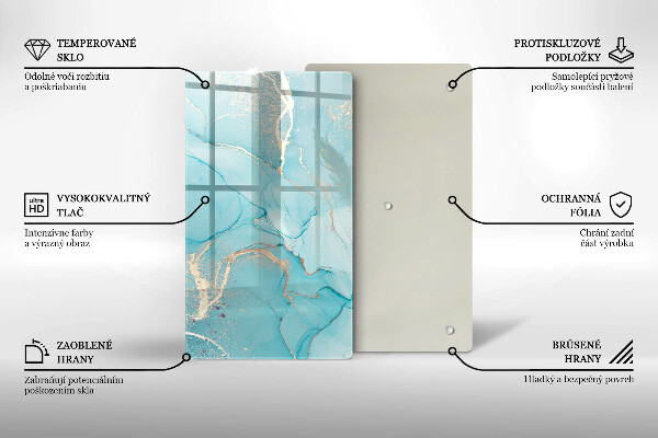 Protection pour plaque de cuisson Abstraction de pierre