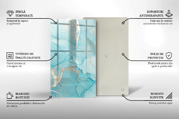 Protection pour plaque de cuisson Abstraction de pierre