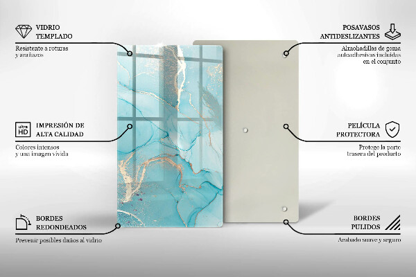 Protection pour plaque de cuisson Abstraction de pierre