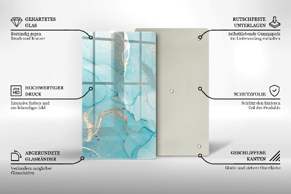 Protection pour plaque de cuisson Abstraction de pierre