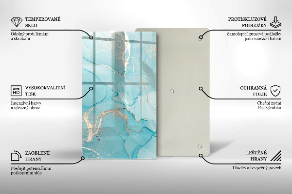 Protection pour plaque de cuisson Abstraction de pierre