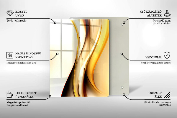 Protection pour plaque de cuisson Abstraction de pierre