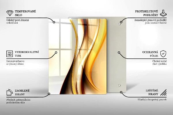 Protection pour plaque de cuisson Abstraction de pierre