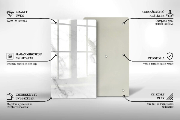 Protection pour plaque de cuisson Marbre moderne