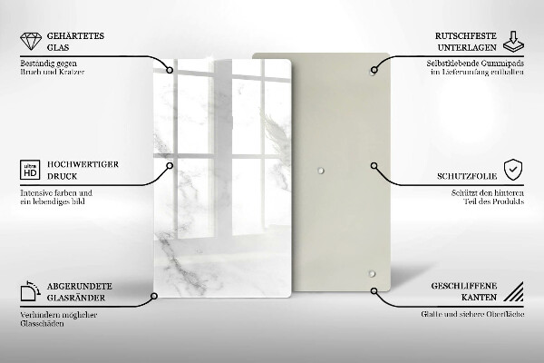 Protection pour plaque de cuisson Marbre moderne