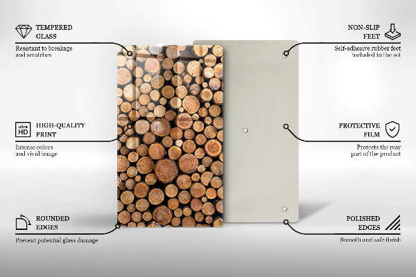 Protection pour plaque de cuisson Des troncs d'arbres