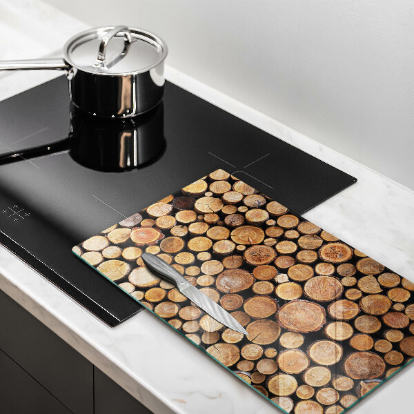 Protection pour plaque de cuisson Des troncs d'arbres