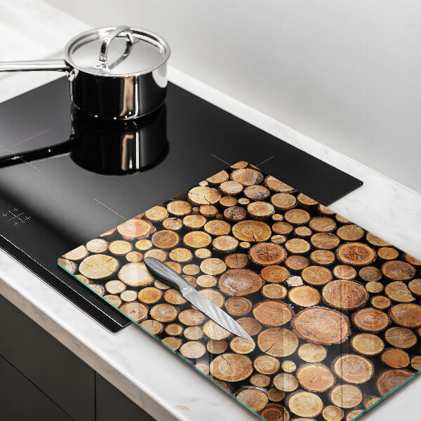 Protection pour plaque de cuisson Des troncs d'arbres