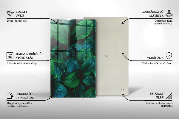 Protection pour plaque de cuisson Feuilles de la jungle