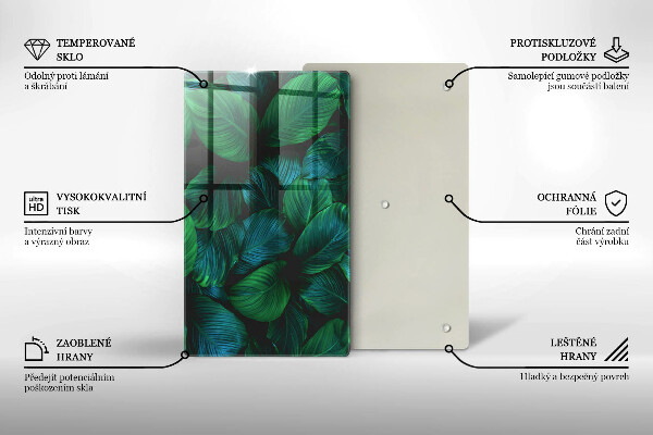 Protection pour plaque de cuisson Feuilles de la jungle