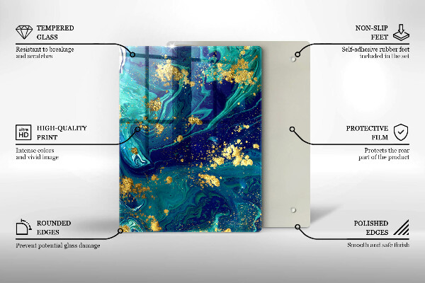 Protection pour plaque de cuisson Feuilles de la jungle