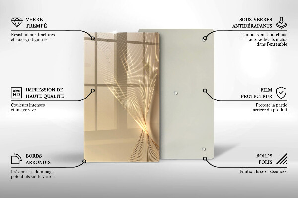 Protection pour plaque de cuisson Abstraction moderne