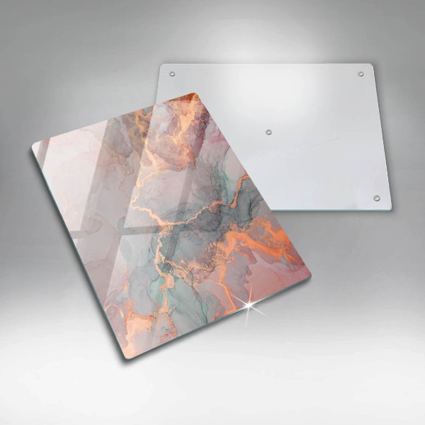 Protection pour plaque de cuisson Marbre avec de l'or