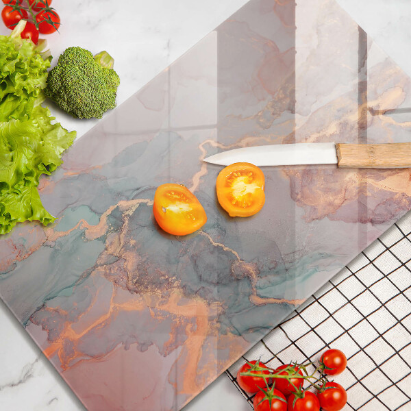 Protection pour plaque de cuisson Marbre avec de l'or