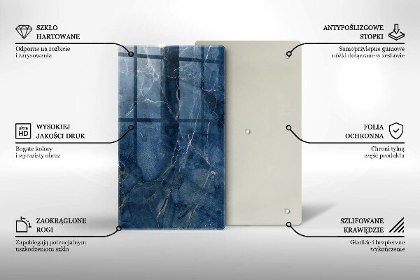 Protection pour plaque de cuisson Texture de pierre de marbre