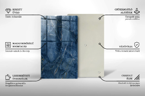 Protection pour plaque de cuisson Texture de pierre de marbre