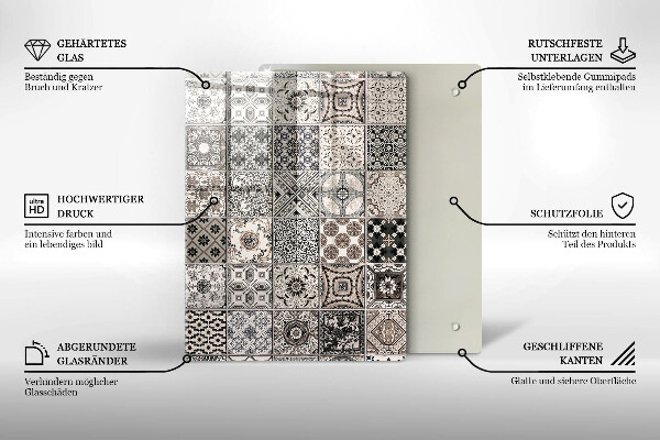 Protection pour plaque de cuisson Abstraction concrète