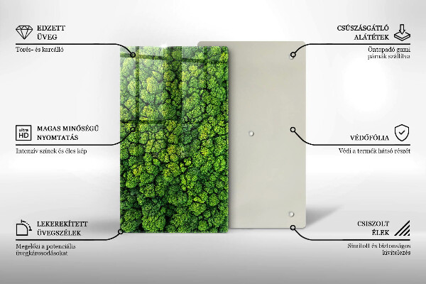 Planche à découper verre Plante de mousse naturelle