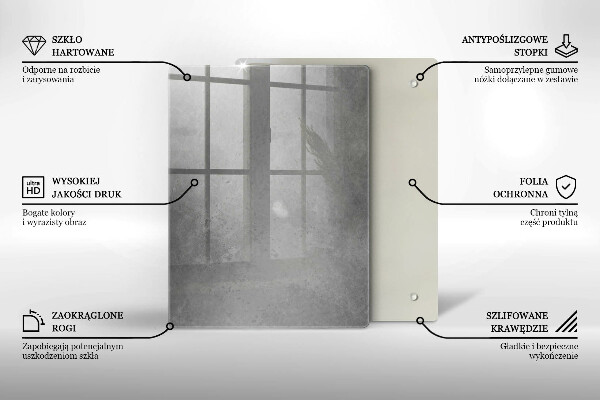 Planche à découper verre Plante de mousse naturelle