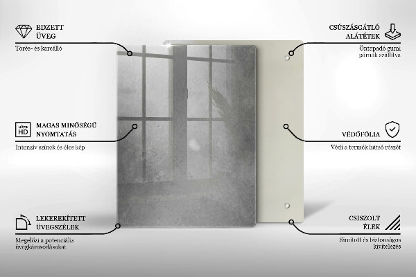 Planche à découper verre Plante de mousse naturelle