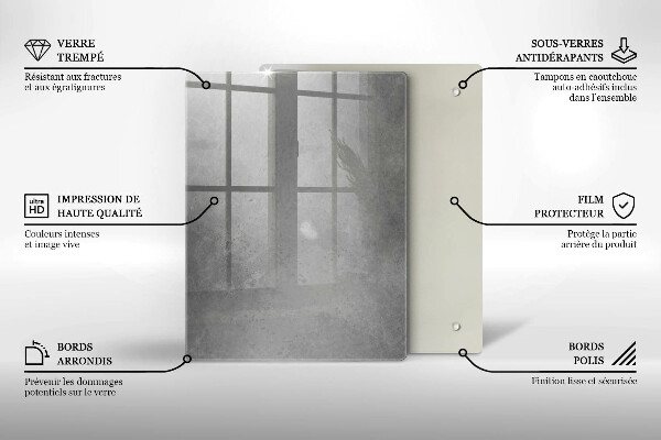 Planche à découper verre Plante de mousse naturelle