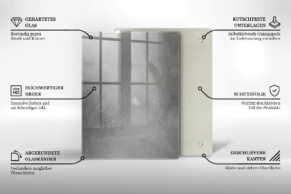 Planche à découper verre Plante de mousse naturelle
