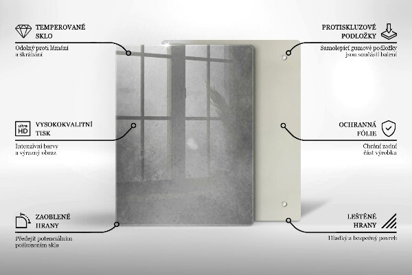 Planche à découper verre Plante de mousse naturelle