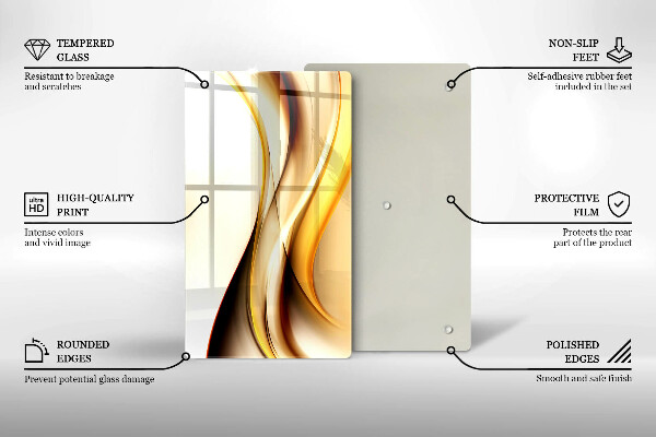 Planche à découper verre Lignes de fumée abstraites
