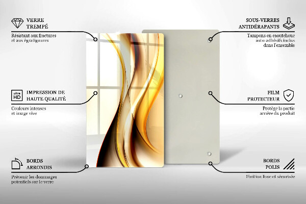 Planche à découper verre Lignes de fumée abstraites
