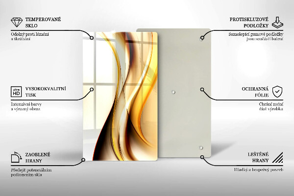 Planche à découper verre Lignes de fumée abstraites