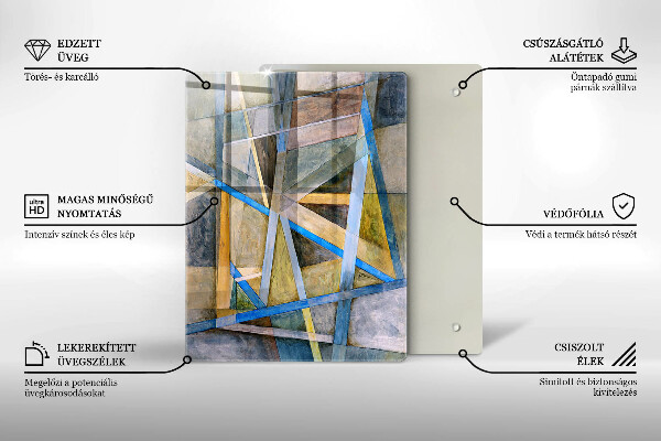 Planche à découper verre Lignes de fumée abstraites