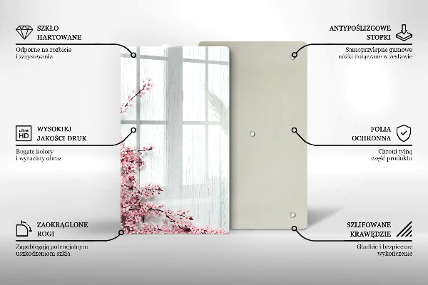 Planche à découper verre Des fleurs sur les planches